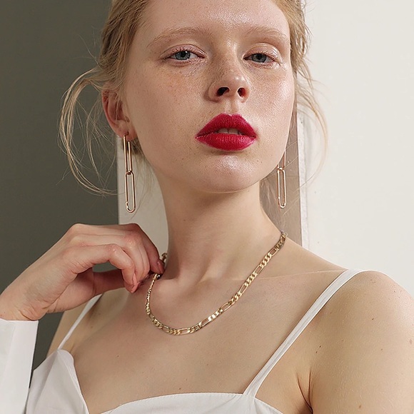 ⭐️HP⭐️New: Gold Vermeil Diamond Cut Figaro Necklace, Made in Italy - Picture 3 of 8